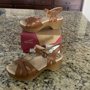 Dansko sandals dark tan